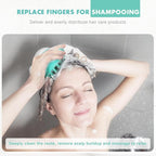 FREATECH Massager Shampoo Brush with Soft Silicone Bristles for Scalp Care, Shower Hair Scalp Scrubber Exfoliator for Dandruff Removal and Hair Growth, Wet & Dry for Men, Women and Kids, Green