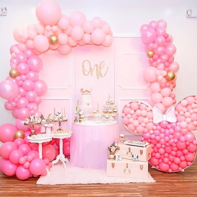 PartyWoo Light Pink Balloons 101pcs Pastel Pale Baby Pink Color | Balloons - Image 5