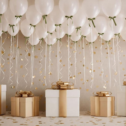 Gejoy 62 Pcs Ceiling Balloons Kit 12'' Pearl White Balloons - Image 4