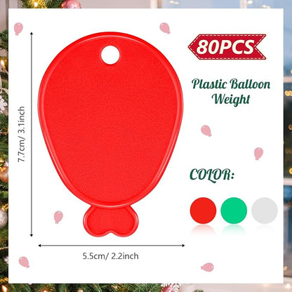 Lenwen 80 Pcs Balloon Weights Plastic Colorful Weights - Image 2