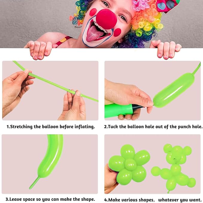 Light Green Long Balloons Premium 260 Twisting Balloons Animals Magic - Image 5
