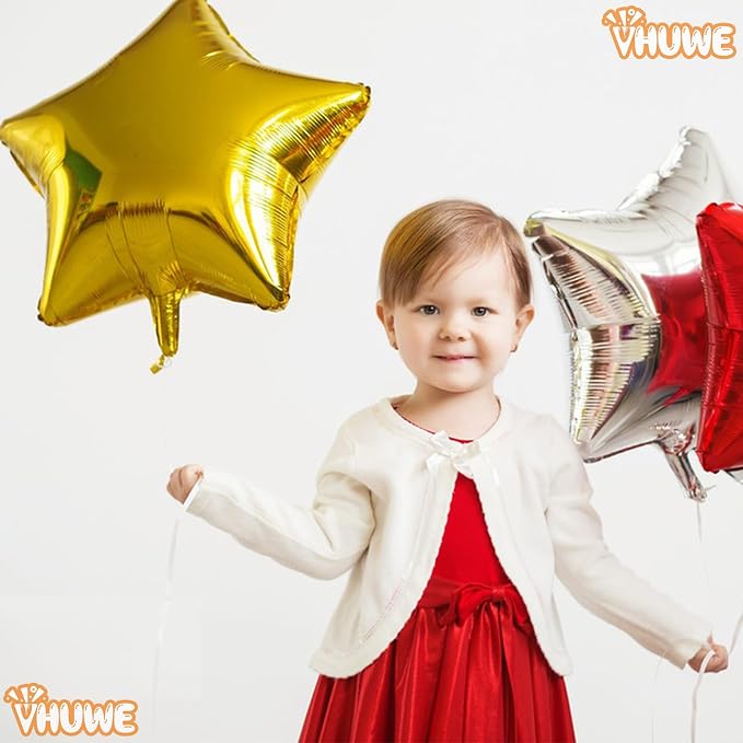 Gold Star Balloons 18 Inch - Image 2