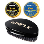 Curved 360 Wave Brush For Men - Medium Hard Palm Brush for Laying Down 360 Waves Made with Natural Boar Bristle and Wood Easy to Hold - Strong Hold Travel Size Wave Pomade Greasy 360 Layer Hair Waves