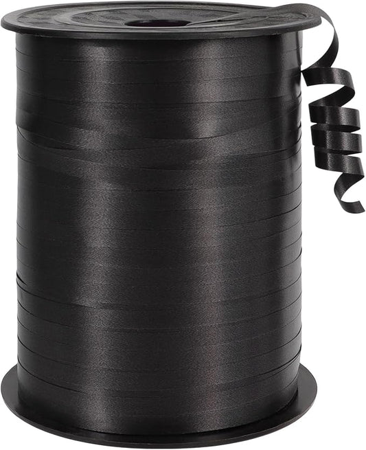 500 Yards Black Curling Ribbon, 1/5 Inch Wide Balloons String Ribbons by Unknown