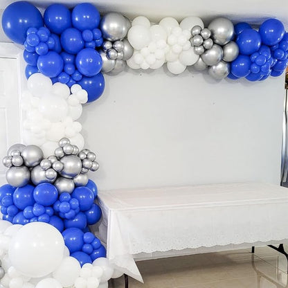 Voircoloria 130pcs Royal Blue Balloons Garland Arch Kit, 18 12 10 5 Inch | - Image 4