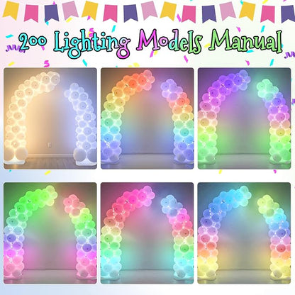 Lighted Half Arch Balloon Stand Kit 8.2FT/6FT Balloon Arch Kit - Image 3