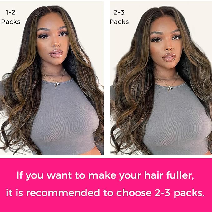 Lashey Seamless Clip in Hair Extensions Human Hair 130g 9pcs 14 Inch Body Wave Natural Black Mixed Chestnut Brown Clip in Hair Extensions for Women