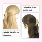French Hair Claw Clips for Women Grils,4 Inch Strong Hold No Slip Grip Accessories Acetate Material,Not Easily Damaged,Thick or Thin Hair (Yellow)