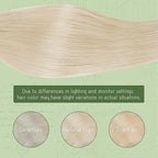 RUNATURE Clip in Hair Extensions Real Human Hair Blonde, Real Hair Extensions Clip in Human Hair, Long Straight Human Hair 24 Inch 135g 7pcs #800 Platinum Blonde
