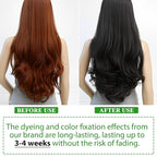 ALIVER Hair Dye Shampoo (Black) - 3-in-1 Natural Herbal Essence: Coloring, Nourishing, and Hair Growth Promoter - 500ml, Hypoallergenic and Harmless for Scalp Care