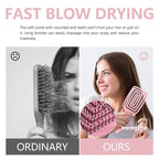 Detangling Brush, Dry and Wet Vented Detangler Hair Brush for Women and Men, Professional Paddle Curved Styling Hairbrush for Wet/Dry/Curly/Thick/Long/Damaged Hair, Pink
