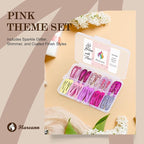 Glitter Pink Snap Hair Clips by FLAREANN – 36 PCS 2 Inch Non-Slip Metal Barrettes for Girls & Women in Glitter, Shimmer & Glossy Finishes – Cute Pink Hair Clips for Everyday Styling & Gifting