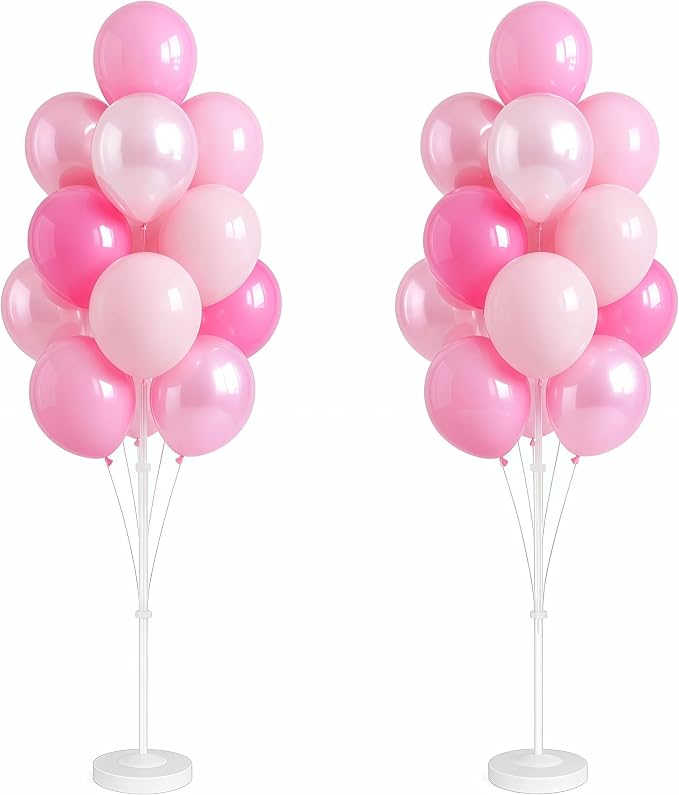 Mix PinkBalloon Column Stand Kit Set of 2 by IMISNO
