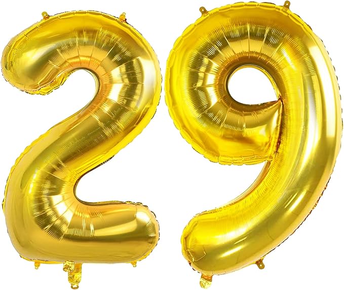 Number 29 Balloons for 29th Birthday Party Decorations, 0-100 Large No.29 for by Joycard
