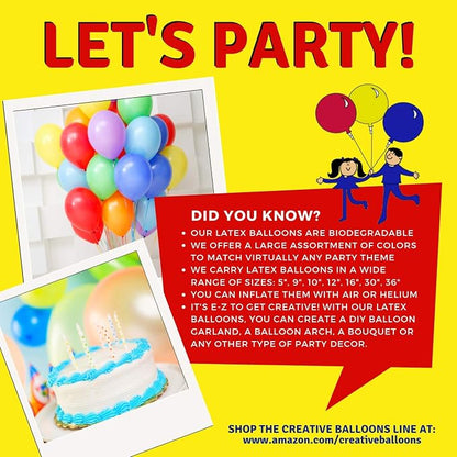 Creative Balloons™ Bag of Balloons – 72‑Count 9″ Helium‑Grade Assorted Latex - Image 3