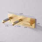 Hair Dryer Holder, Self Adhesive Blow Dryer Holder, Stainless Steel Hair Dryer Stand, Hair Dryer Holder Wall Mounted Compatible with Dyson Blow Dryer Gold