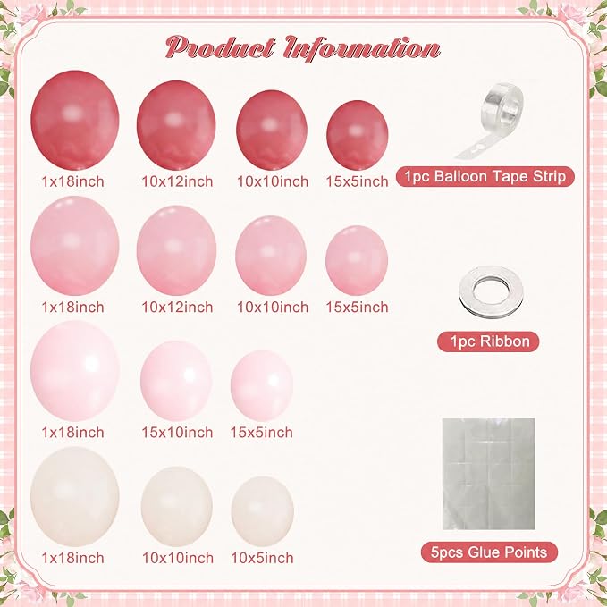 Dusty Pink Balloon Arch Kit for Baby Shower Bridal Shower Decorations | 124Pcs - Image 6