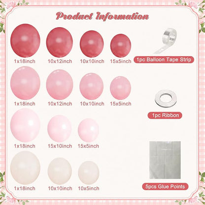 Dusty Pink Balloon Arch Kit for Baby Shower Bridal Shower Decorations | 124Pcs - Image 6
