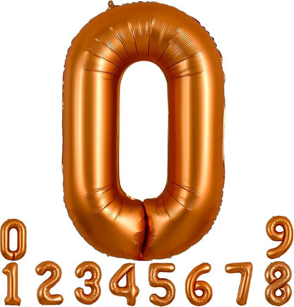 TONIFUL 40 Inch Orange Large Numbers Balloon 0-9 Birthday Party Decorations by TONIFUL