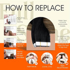 Full Shine Black And Blonde Tape in Hair Extensions Human Hair 14Inch Tape in Extensions Black To Brown Mixed Blonde Tape ins Human Hair Extensions Seamless Skin Weft Straight Remy Hair 50G 20Pcs