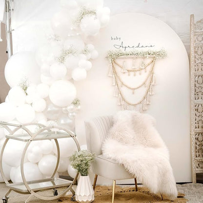 Voircoloria 130pcs White Party Balloons Garland Arch Kit, 18 12 10 5 Inch | - Image 7