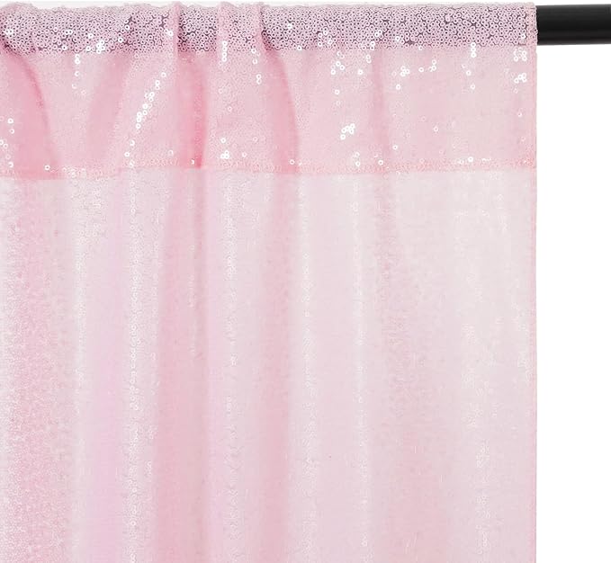 Eternal Beauty Pink 3mm Sequin Backdrop 20x10 Ft - Image 6