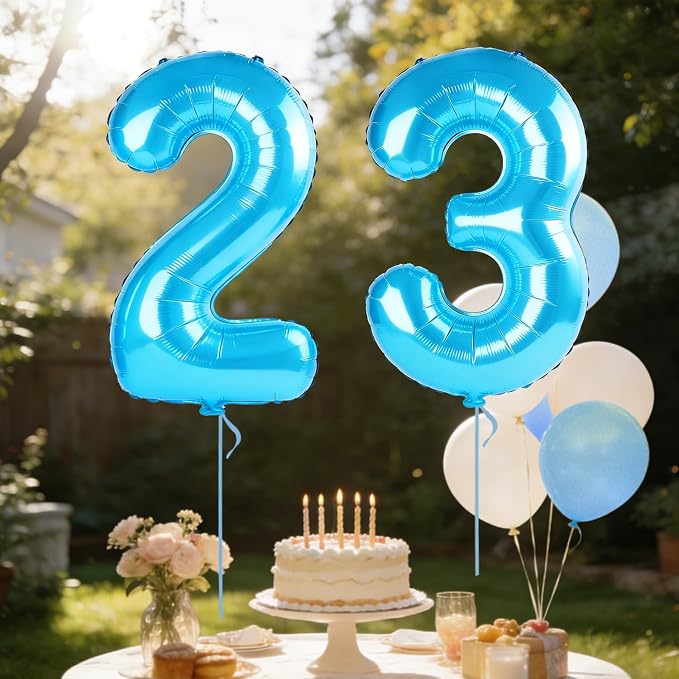 40 Inch Number 23 Balloons for 23rd Birthday Party Decorations, 0-100 Jewelry - Image 3