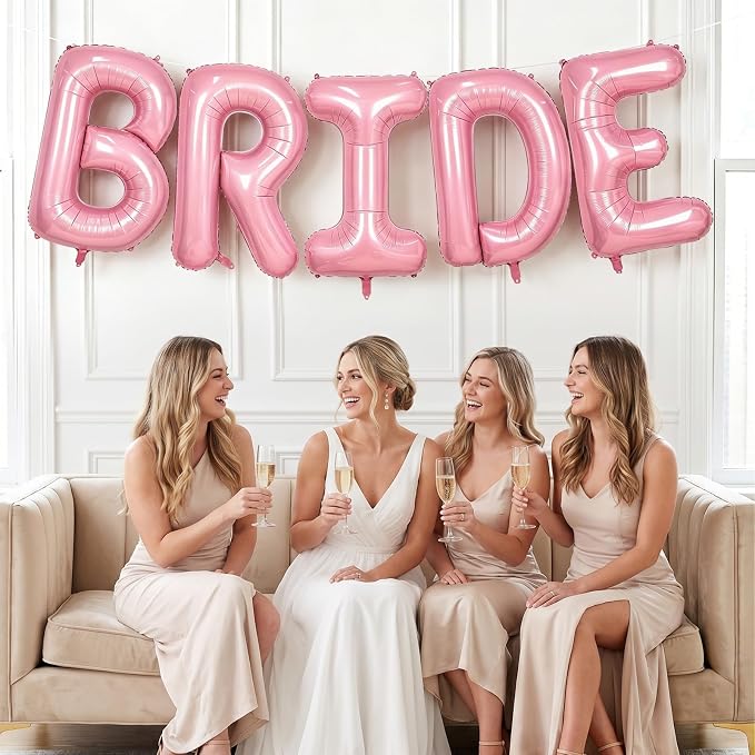 BRIDE Balloons Bachelorette, 40 Inch, Foil Mylar, Helium-fillable, - Image 4