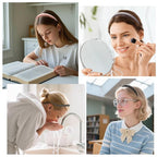 4 Pack No Pressure Headbands for Glasses Wearers – Wide teeth U-Shaped headband for no headache, no pressure, secure hold for thick and fine hair(set-A)