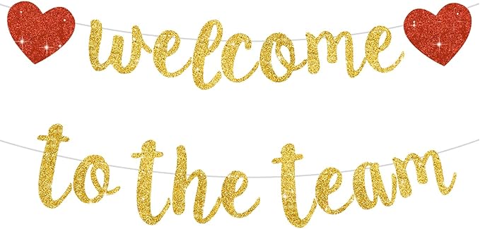 BEISHIDA Welcome to The Team Banner, NO DIY, Office Party Decorations by Beishida