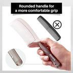 RHOS Detangler Hair Comb for Women and Men-Wide Tooth Comb for Curly,Thick,Wavy,Long Hair,Large Tooth Detangling Comb for Wet and Dry Hair-Styling Essentials Round Handle Hairdressing Comb(Gray)