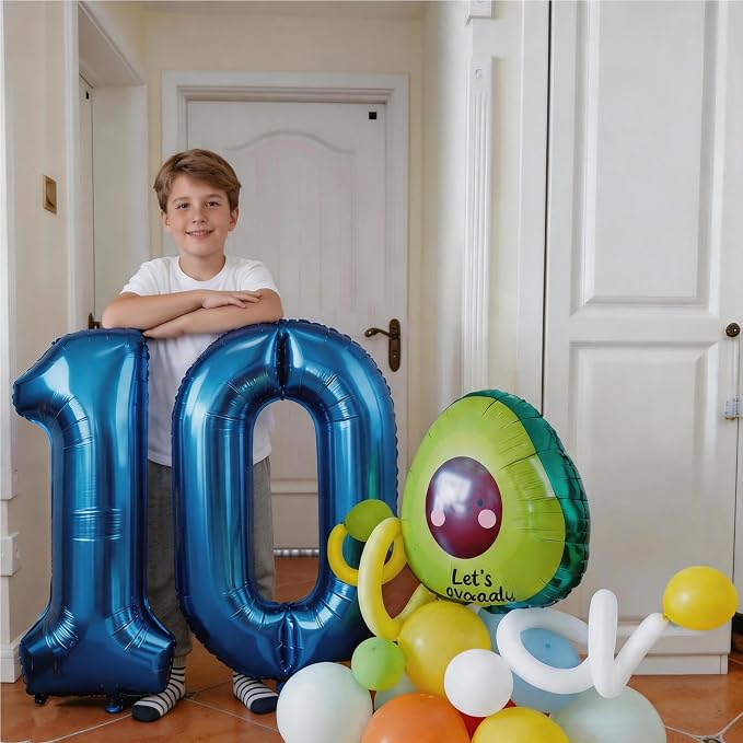 Number Balloons Navy Blue Balloons - Image 7