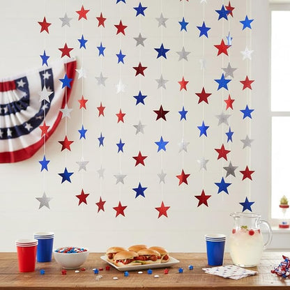 Patelai 10 Pack Total 130ft Glitter Star Garland - Image 4