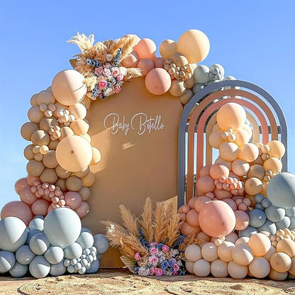 Gender Reveal Balloons Garland Kit, Dusty Pink Blue Sand White | Dusty Pink and - Image 4