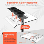 TASALON Ultimate Remarkable Color Station Salon Tray on Wheels, Cart with 3 Bowls, Adjustable Salon Service Rolling Tray, Hairdresser Color Station with Wheels - Hairstylist