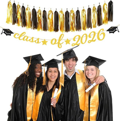 Black Gold Graduation Party-Decorations Garland - Image 6