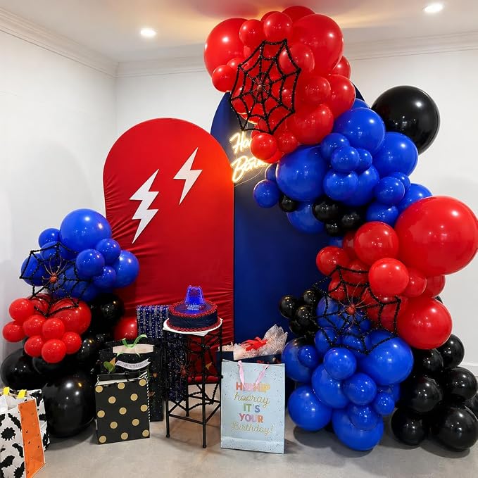 Red Blue Black Balloon Arch Garland Kit by Togvu