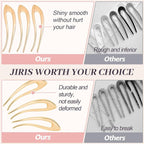 2PCS 5Inch French Hair Pins Large U-Shaped Pins for Women and Girls Fashion Metal Hair Pin French Twist Hair Pins for Buns, Updos,Stylish and Functional(set6-gold)