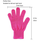 Lessmon Professional Heat Resistant Glove for Hair Styling Heat Blocking for Curling, Flat Iron and Curling Wand Suitable for Left and Right Hands, 1 Piece, Pink