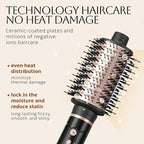 slopehill Hair Dryer Brush Blow Dryer, 6X High Speed Hot Air Blowout Brush with 2 Interchangeable Oval Brushes,1600W & 100000RPM Fast Drying, Straightening,Volumizing&Curling Hair,8 Modes Less Frizzy