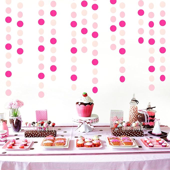 Hot-Pink Party-Decorations Paper-Garland Streamers Banner - 52Ft Galentines - Image 7