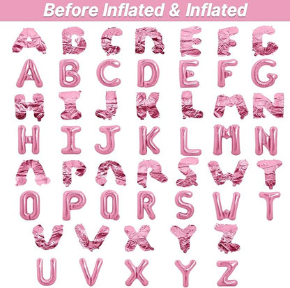LIOZEOKUN Letter Balloons 16 Inch Alphabet A-Z Mylar Foil Balloons 2 Set - Image 3