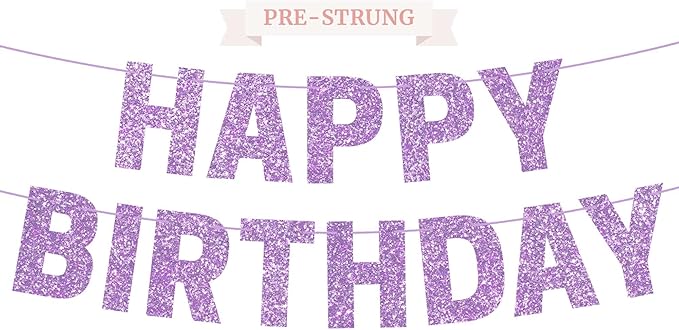 Pre-Strung Happy Birthday Banner by PerfectOccasion