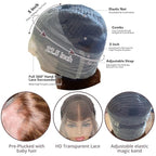 AMIRTY 360 Lace Front Wigs Human Hair Pre Plucked Honey Blonde Body Wave Lace Front Wigs with Baby Hair Full 360 Glueless HD Transparent Lace Front Wigs for women 22 inch