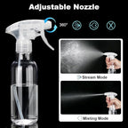 Cosywell Plastic Spray Bottles 8.8oz/260ml 4 Pack Empty Spray Bottle for Cleaning Mist/Stream Heavy Duty Water Spraying Bottle for Cooking Solutions Essential Oils Hair Care(Clear)