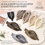 Obeoby 8 PCS Flat Hair Clips for Women, French Flat Claw Clips for Thin or Thick Hair Medium Large Hair Accessories Barrettes Duckbill Strong-Hold