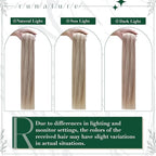 RUNATURE Clip in Hair Extensions Real Human Hair, Blonde Hair Extensions Clip Ins, Remy Human Hair Clip in Extensions, Add Hair volume, 14 Inch 50g 3pcs #19P60 Grey Blonde Highlight Platinum Blonde