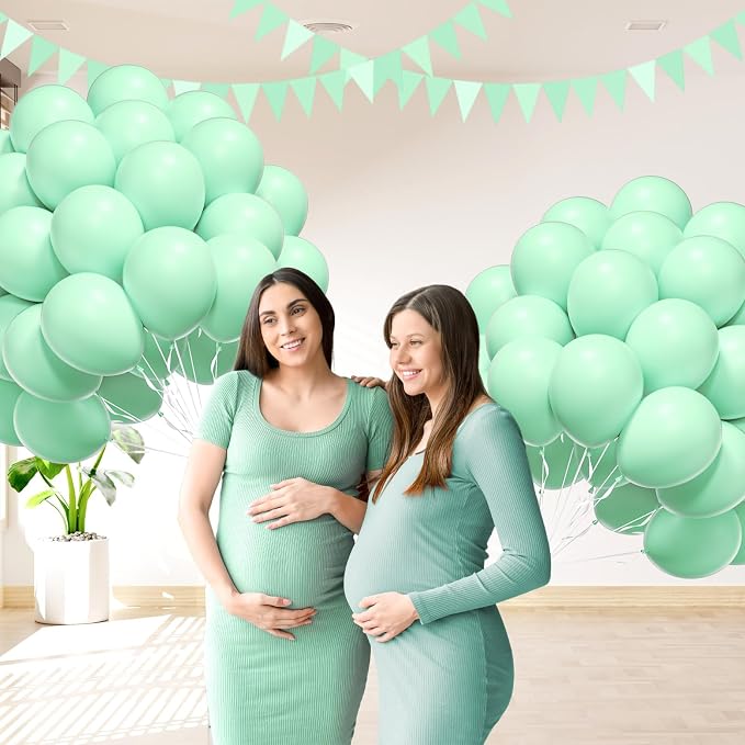 Mint Green Balloons 12inch, Mint Latex 50pcs Party Balloons | Wedding, Baby - Image 5