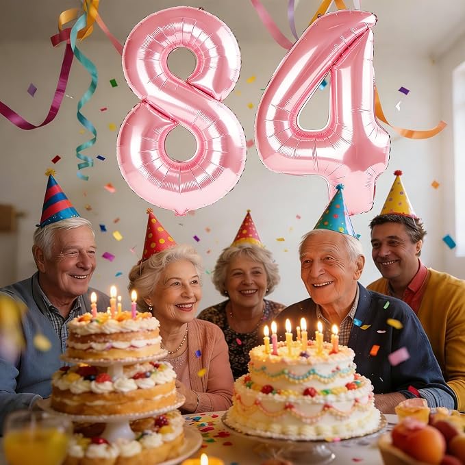 40 Inch Number 84 Balloons for 84th Birthday Party Decorations, 0-100 Jewelry - Image 2