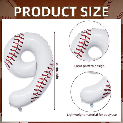 Baseball Birthday Decorations, Sport Themed Balloons - Image 2